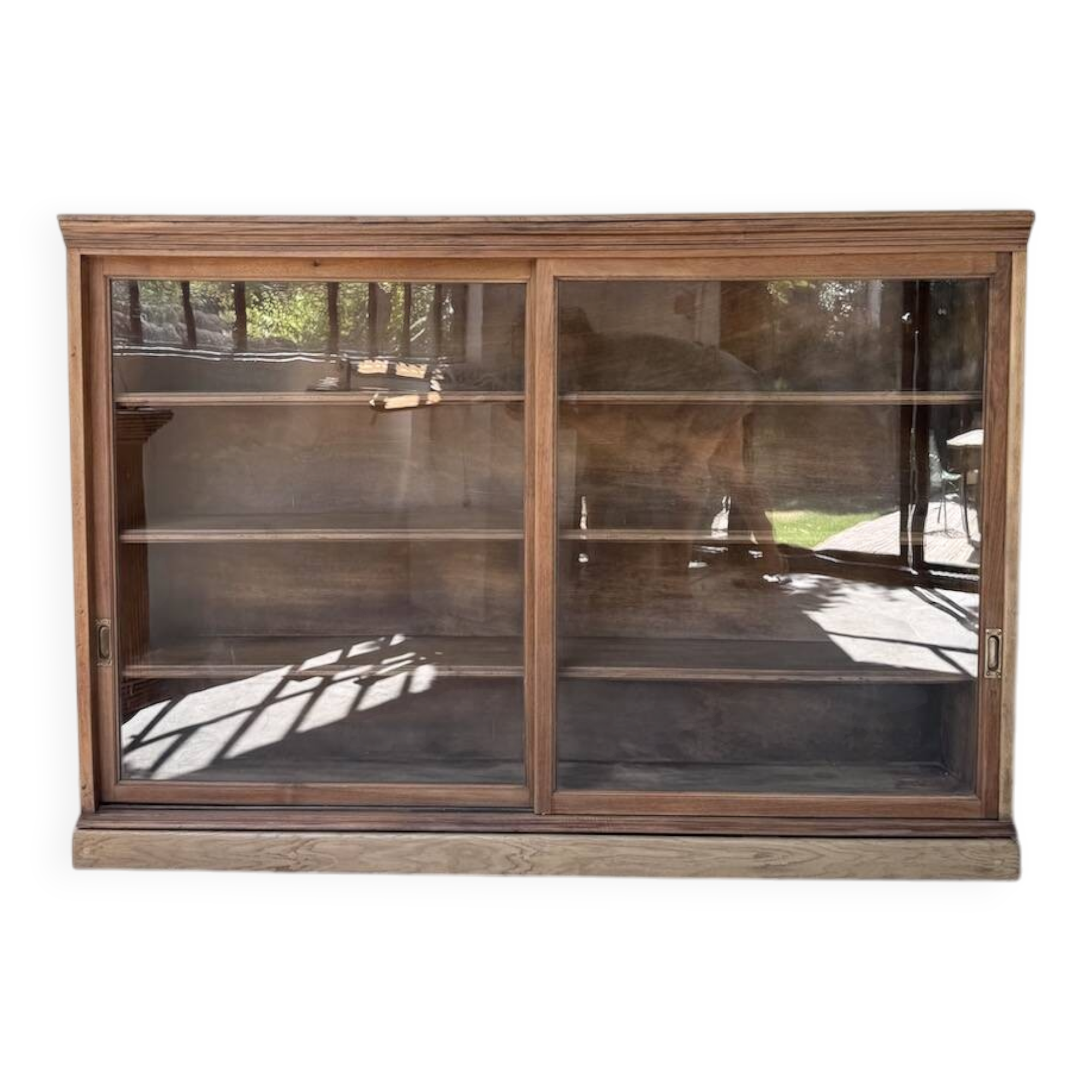 Enfilade vitrée en chêne, années 50