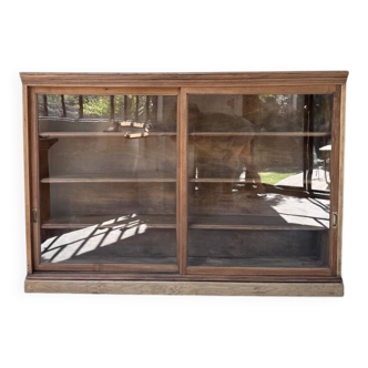 Enfilade vitrée en chêne, années 50