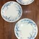 Plate flat creil and montereau lot of 3