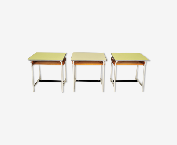 Vintage school benches, 60s, set of 3