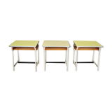 Vintage school benches, 60s, set of 3
