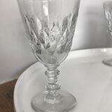 9 verres à Madère ou apéritif 11 cm, Baccarat modèle Armagnac