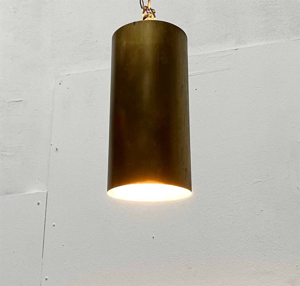 Brass tube pendant lamp in mid-century style, 1960s.