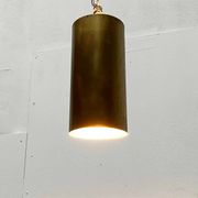 Brass tube pendant lamp in mid-century style, 1960s.