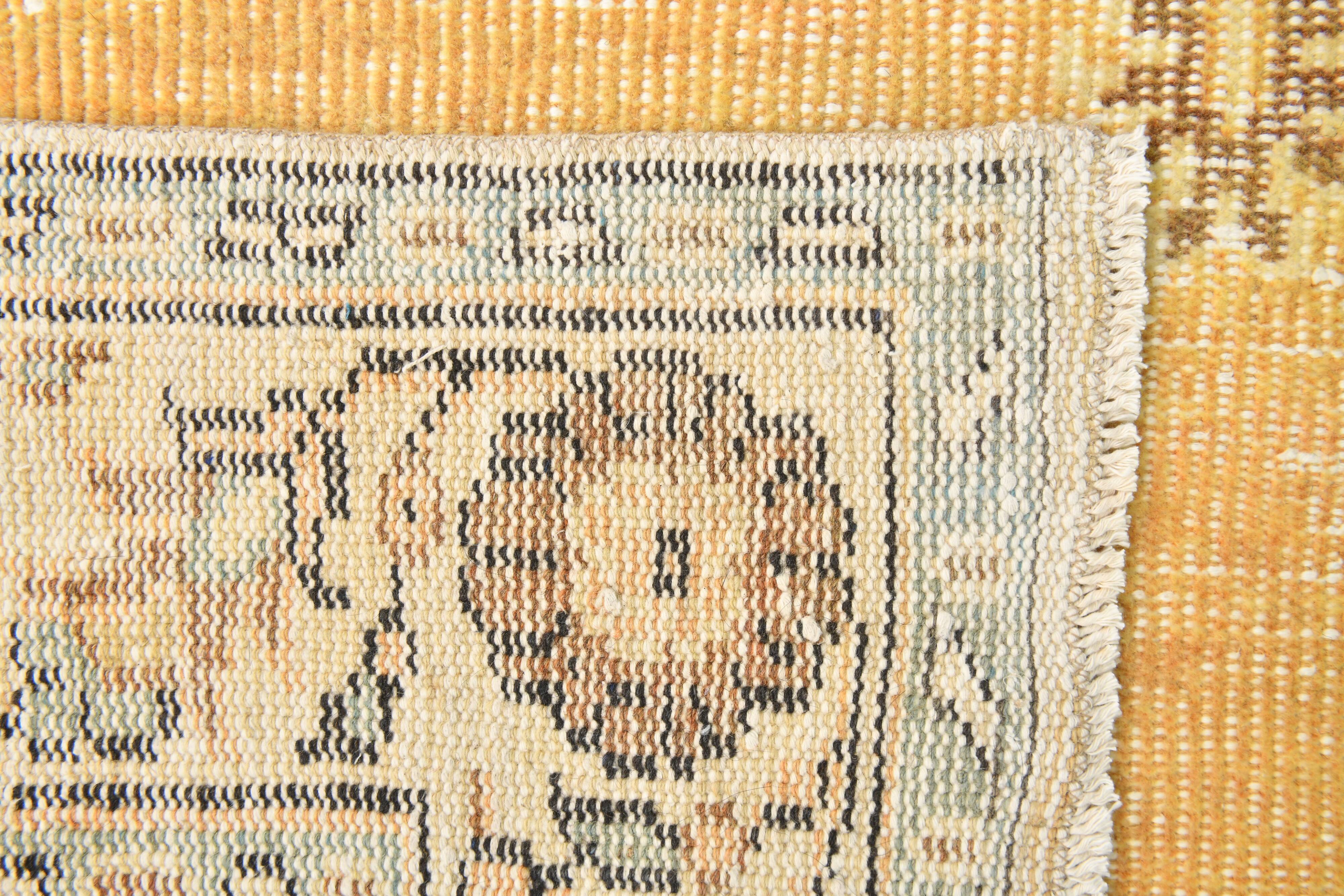 5x9 Orange & Yellow Oriental Vintage Rug, 157x273Cm