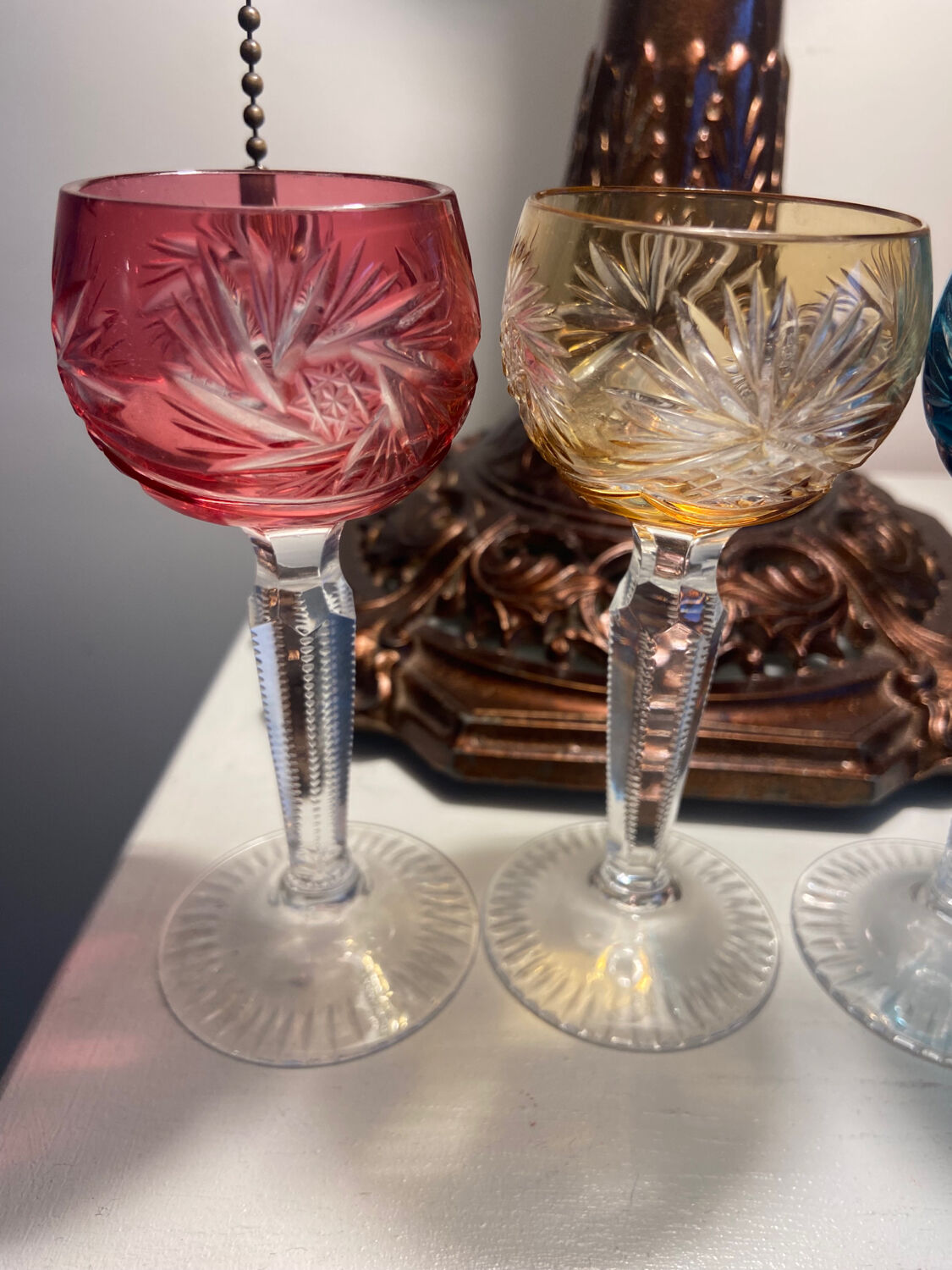 Crystal liquor glasses