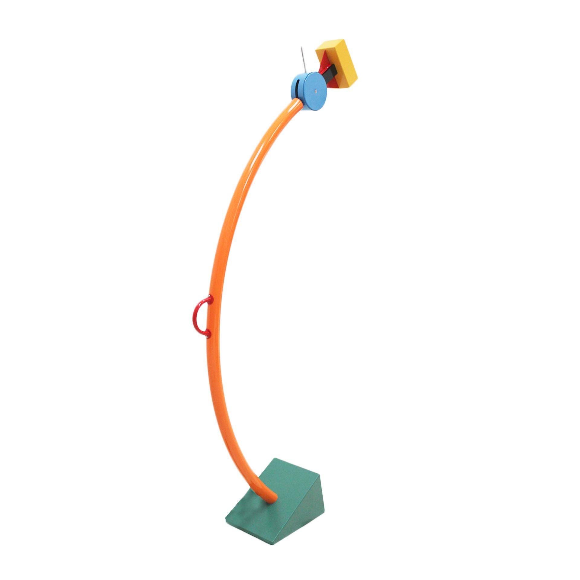 Ettore Sottsass Treetops Multicolored Metal Floor Lamp, Memphis Milano, 1981