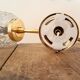 Vintage glass and gold metal sconce