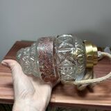 Vintage globe lamp with flower patterns