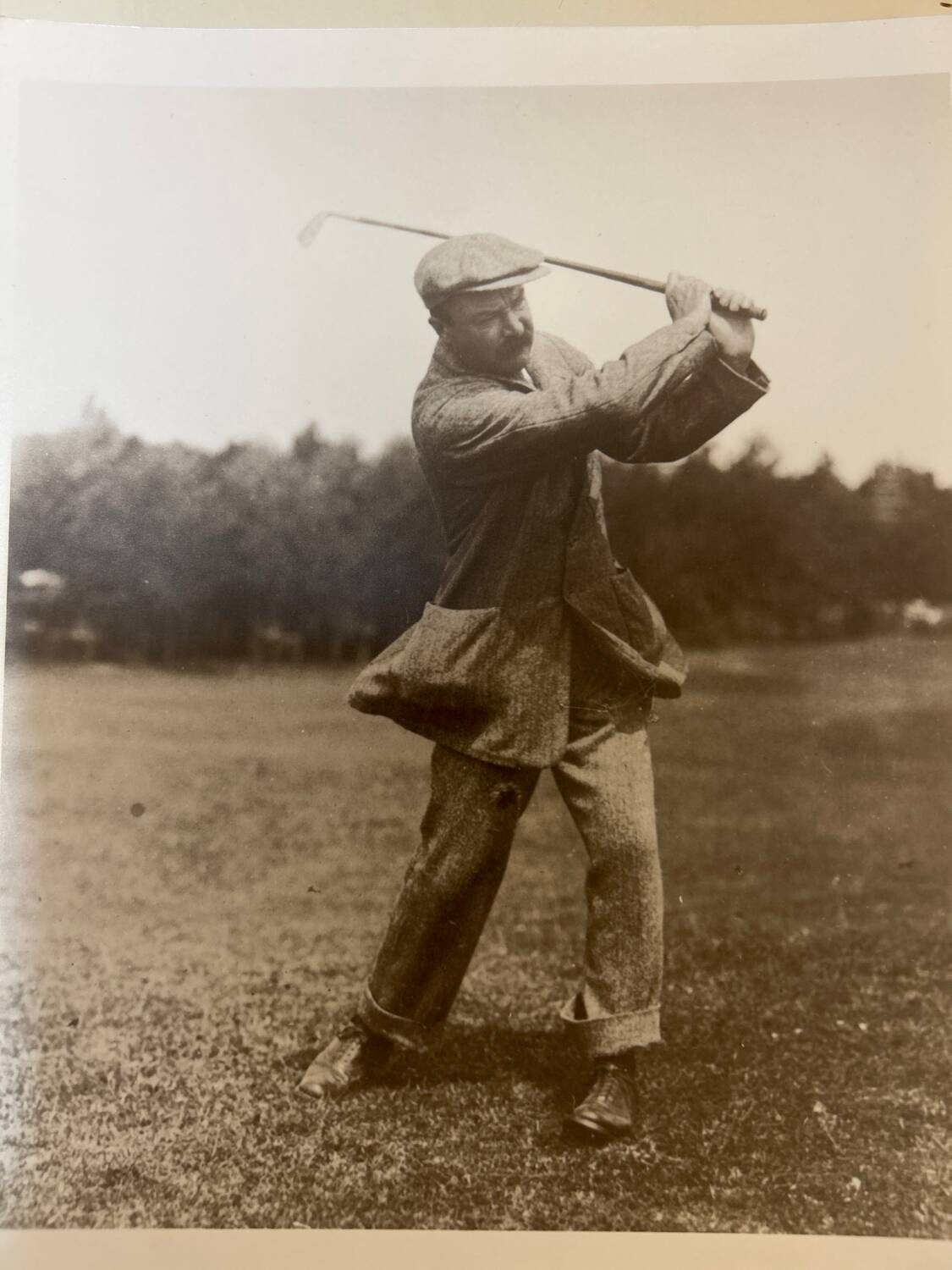 Ensemble de six photos authentique de golfeurs des années 1890 en noir et blanc