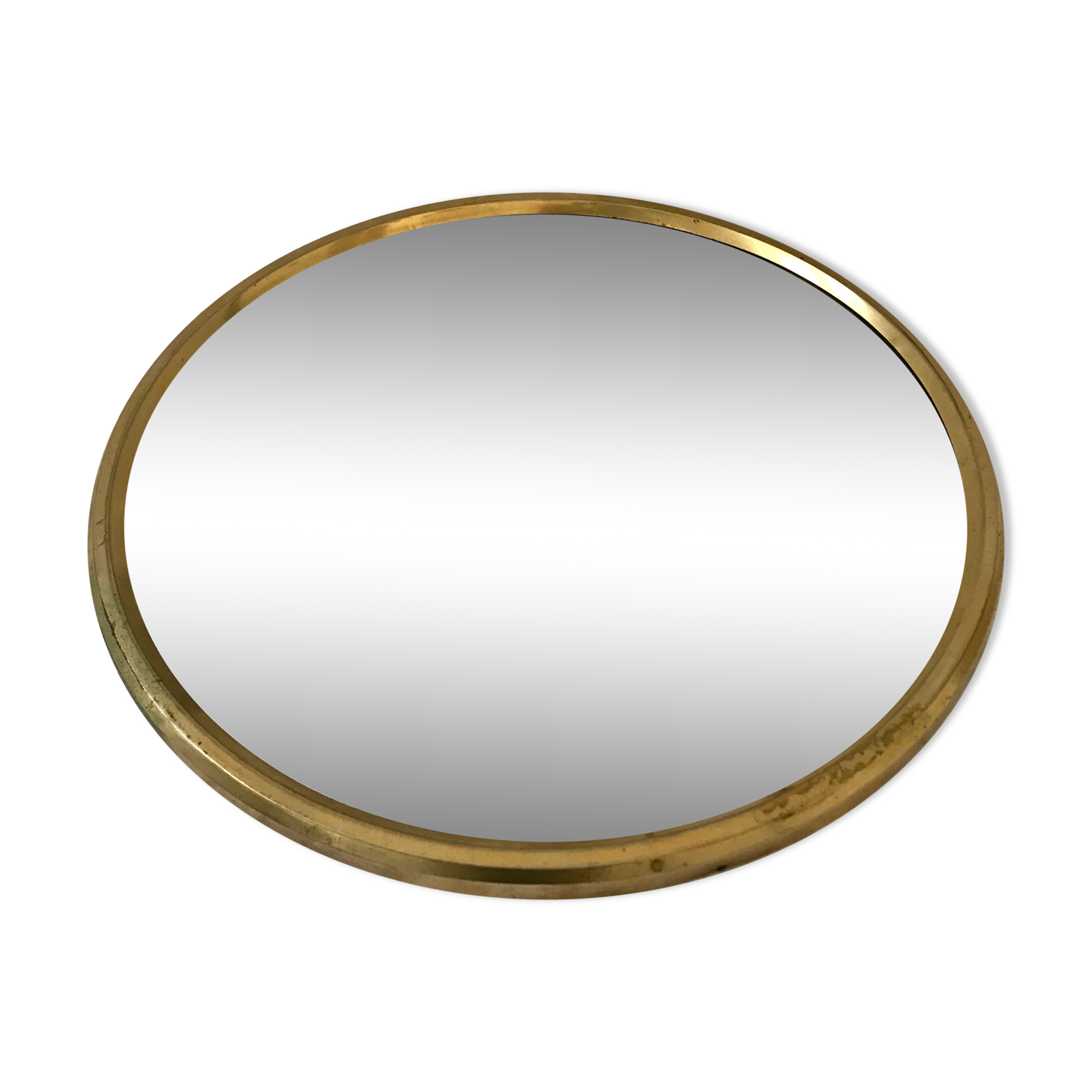 Mirror round brass 50 -  27x27cm