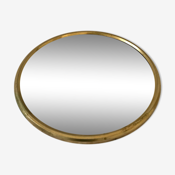 Mirror round brass 50 -  27x27cm