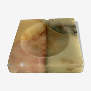 Vintage square ashtray alabaster tricolore