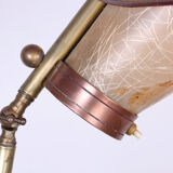 Italian floor lamp in brass was conical adjustable in inclination and height 1950