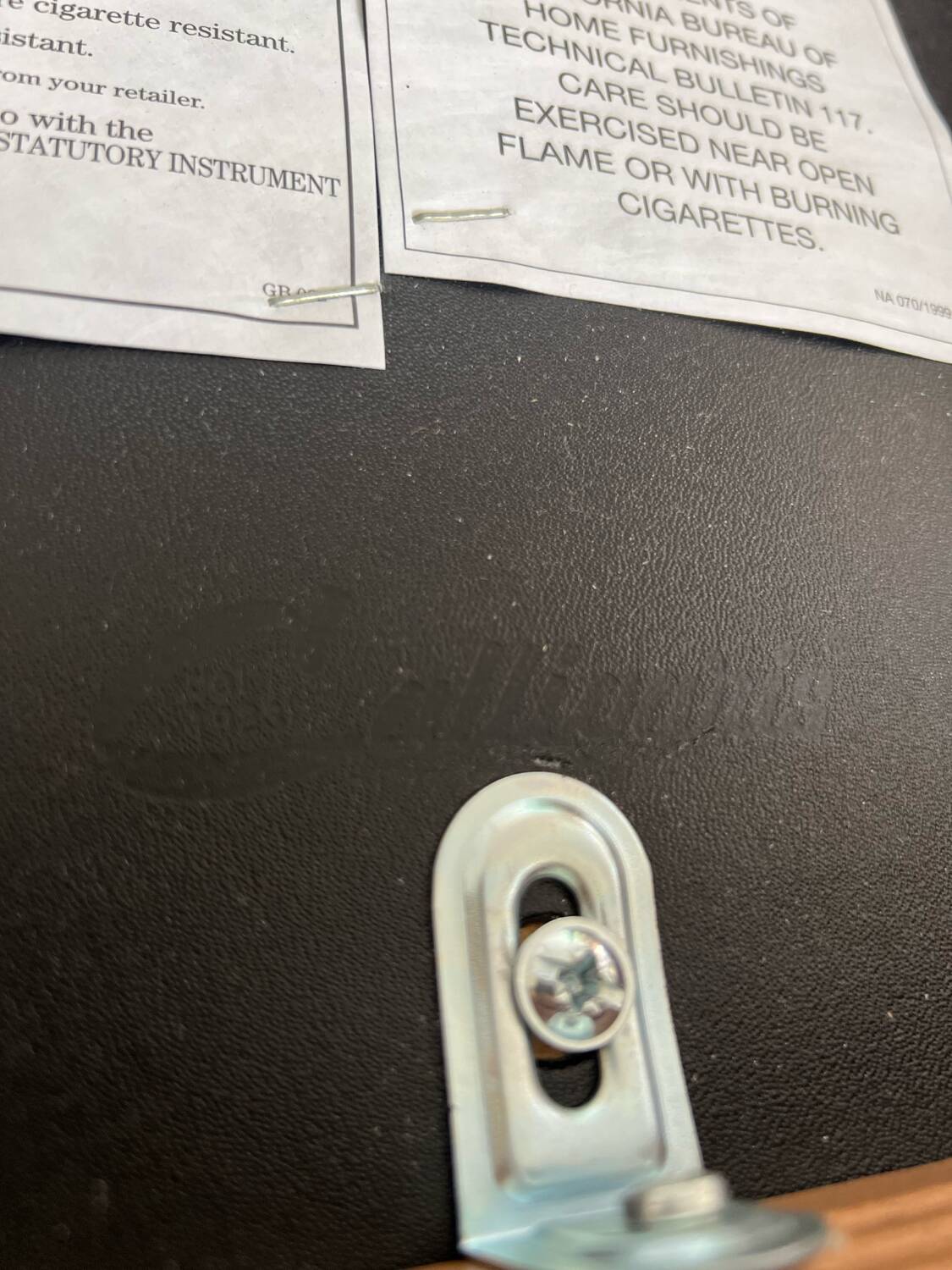 Set of 4 high back chairs in wood and imitation leather Italian design Calligaris