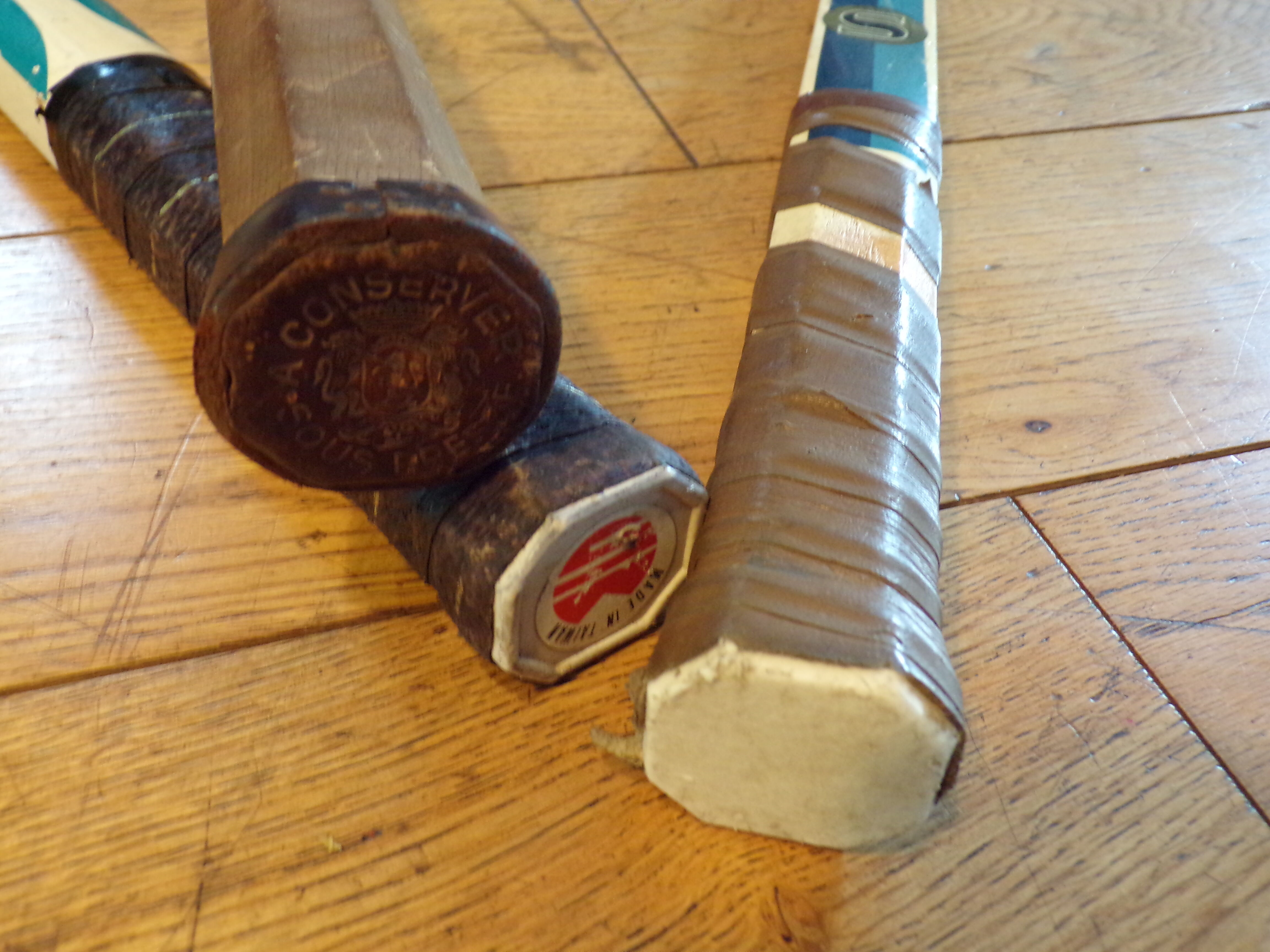 Lot 3 vintage wooden tennis rackets