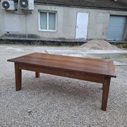 Table basse de ferme rustique ancienne un tiroir -1m42