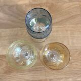 3 crystal liqueur glasses