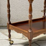 Vintage wood and brass dessert and tray