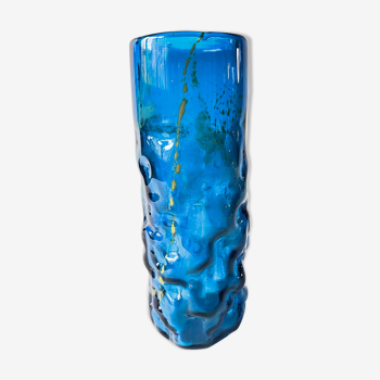 Vase en verre soufflé vintage Livio Molino