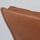 Canapé scandinave trois places en palissandre et cuir marron Danemark 1960