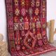Tapis marocain bourgogne 177 x 261 cm - Tapis berbère vintage - Tapis en laine fait main