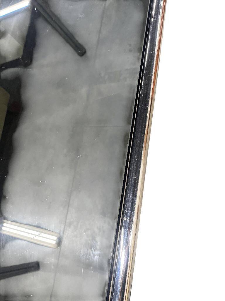 vintage chrome table with smoked glass