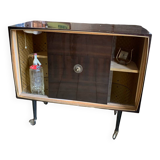 Bar cabinet on wheels