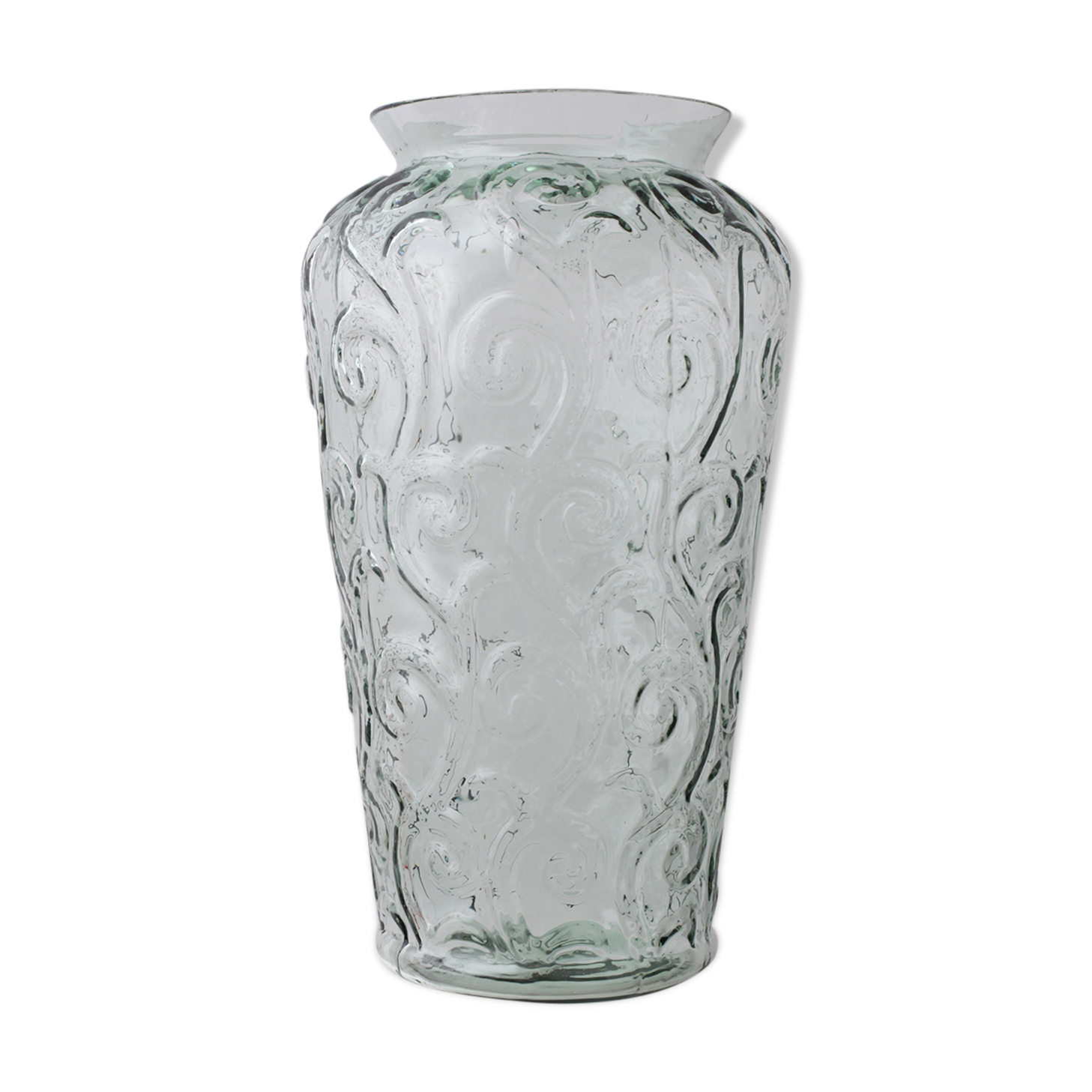 Vase carved glass 51 cm