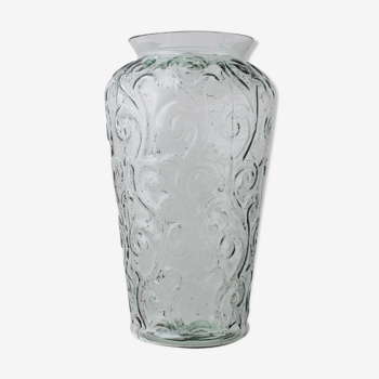 Vase carved glass 51 cm