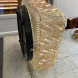 Wall lamp or ceiling lamp in amber molded glass