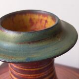 Vintage Scandinavian enamelled earth soliflore vase