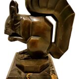 Serre-livres en bronze Max Le Verrier 1925