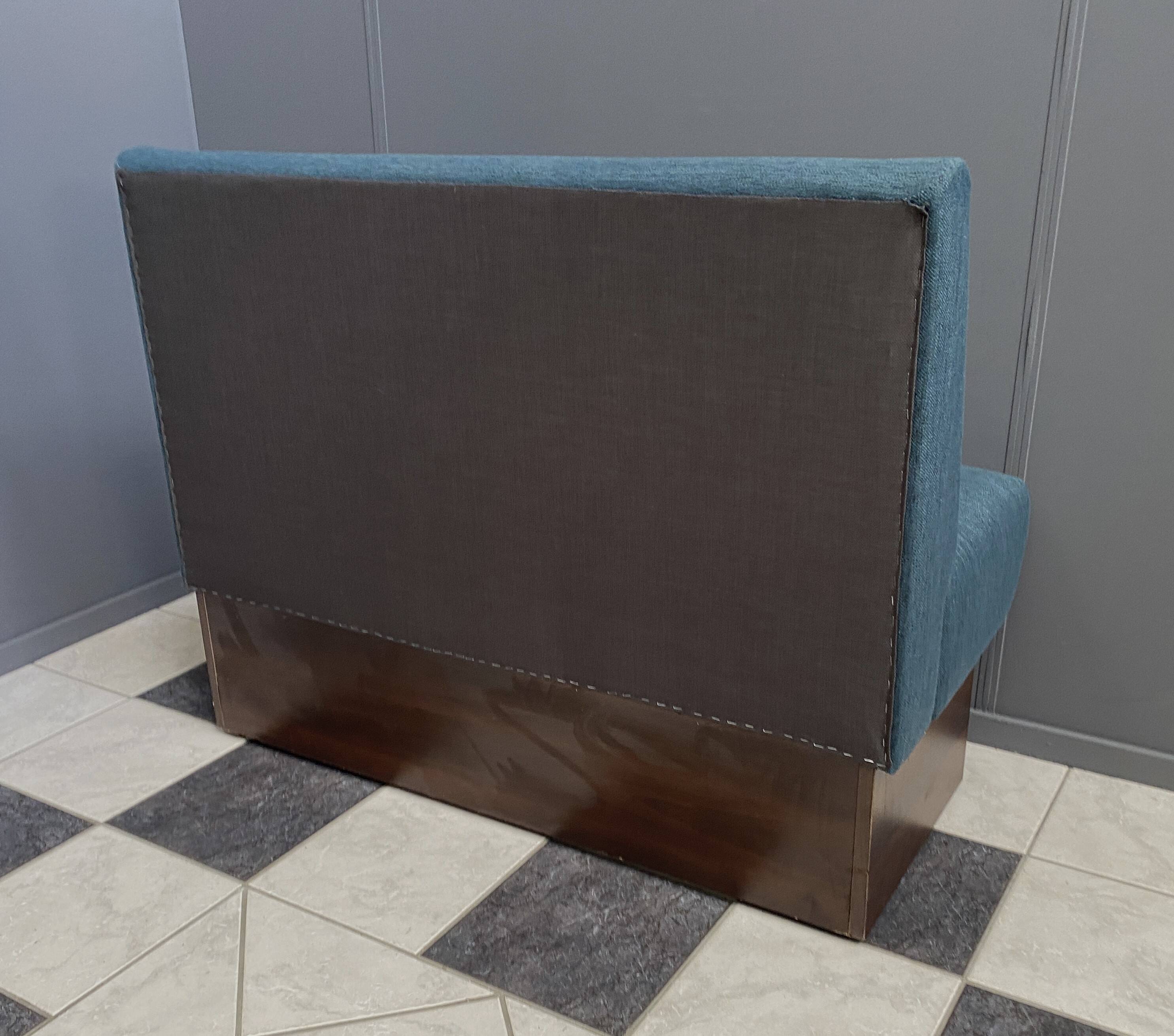 Diner seat USA style in blue fabric