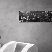 Large black and white artworks / photo collage (160x50) temple