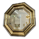 Sandro Petti enormous octagonal mirror brass chrome 1970s Maison Jansen