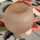 Frosted pink glass vase