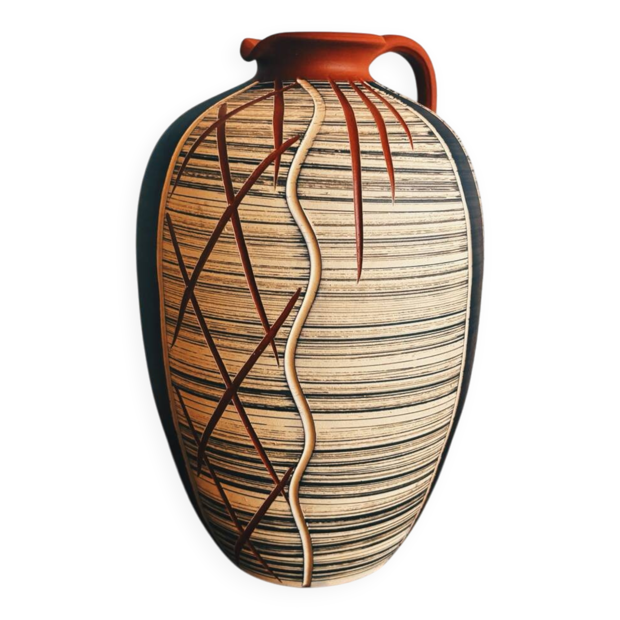 Vase en terre cuite allemande