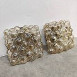 Pair of vintage bubble glass wall ceiling scones Helena Tynell