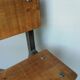 Metal bench and solid wood old vintage indus workshop