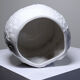 Large owl head cache-pot in vintage Italian white faience.