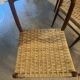 Set of 4 teak and rope chairs from the 60s