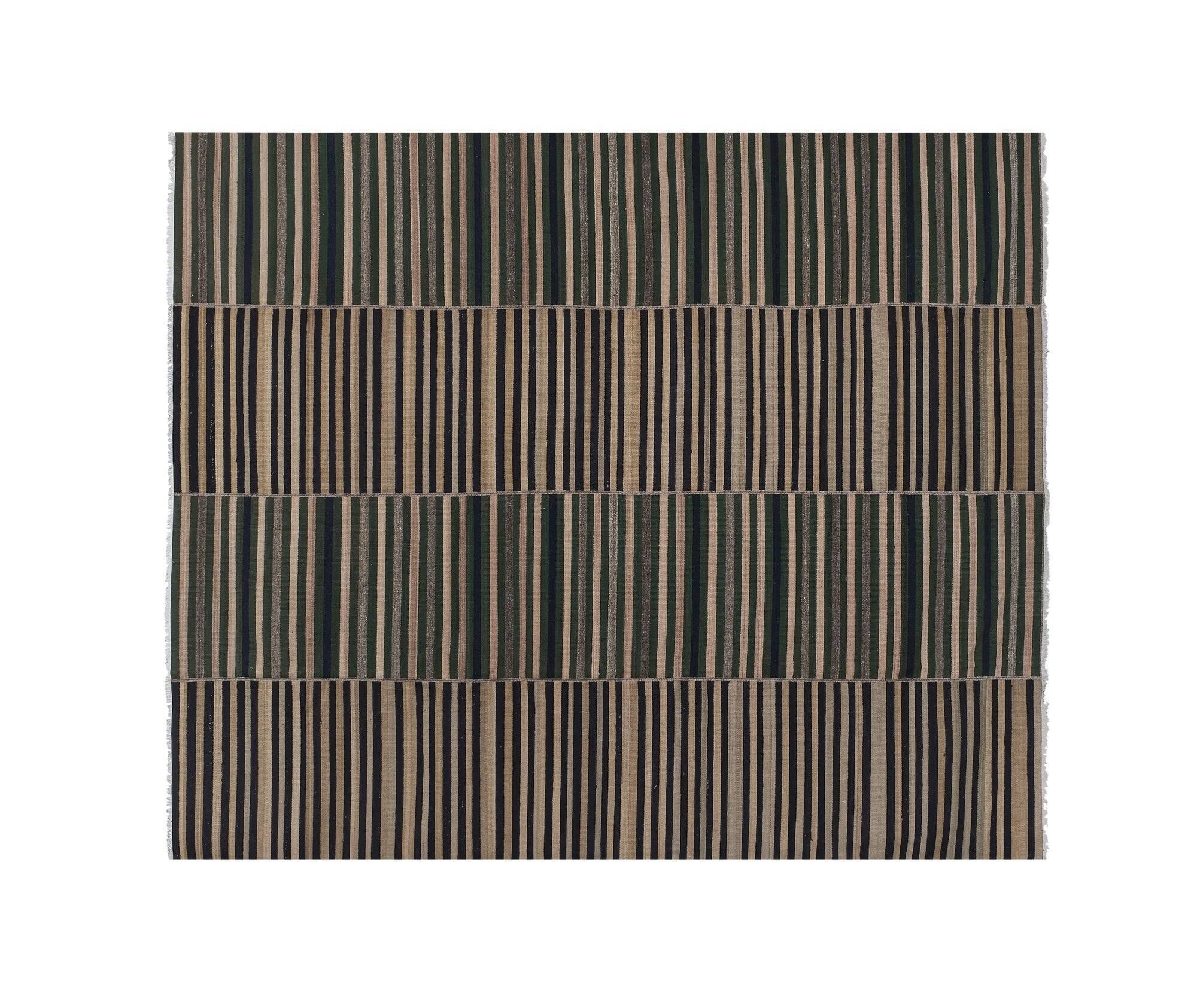 Vintage Turkish kilim handwoven 276x335 cm