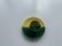 Two-tone ceramic shell with vintage green and yellow enamelled 1950