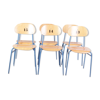 Lot de 6 chaises d’école