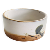 Plat grès signé poterie de La Colombe, années 50/60