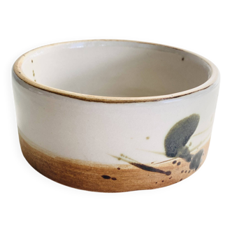 Plat grès signé poterie de La Colombe, années 50/60