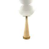 Conic parchment and brass table lamp, France 1960