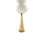 Conic parchment and brass table lamp, France 1960