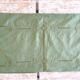 Old tablecloth and its 10 monogrammed GC towels and olive green embroidered - 225x165cm - Métis